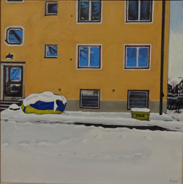 Akryl på canvas, 40x40 cm