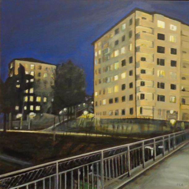 Akryl på canvas, 50x50 cm, (finns även som litografi/print)