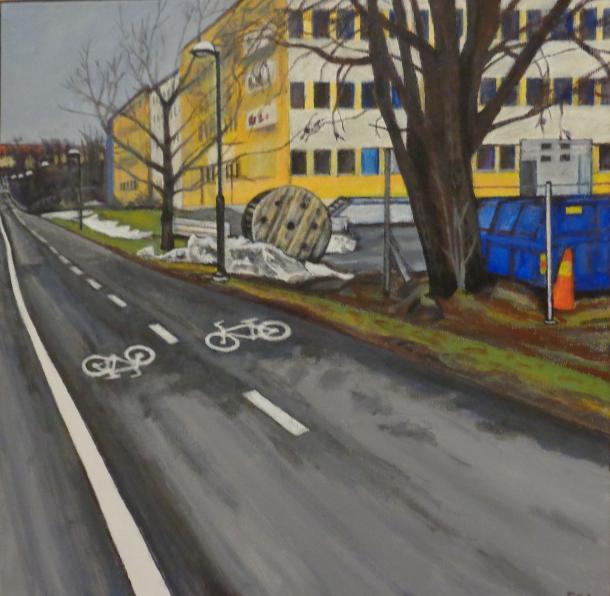 Akryl på canvas, 40x40 cm, SÅLD