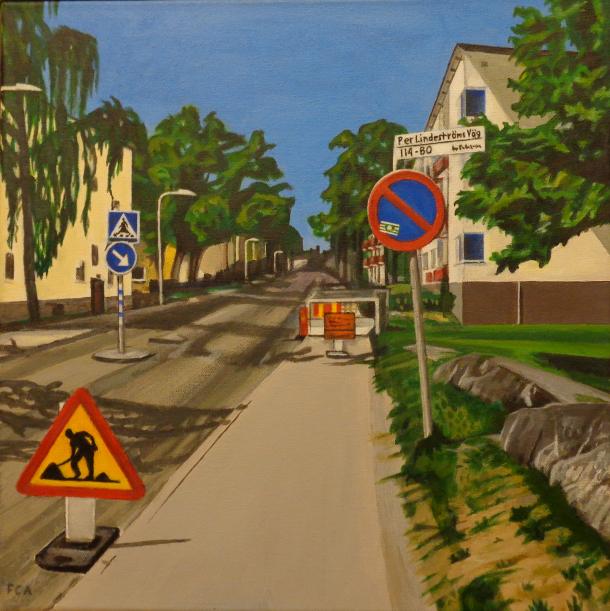 Akryl på canvas, 40x40 cm, SÅLD