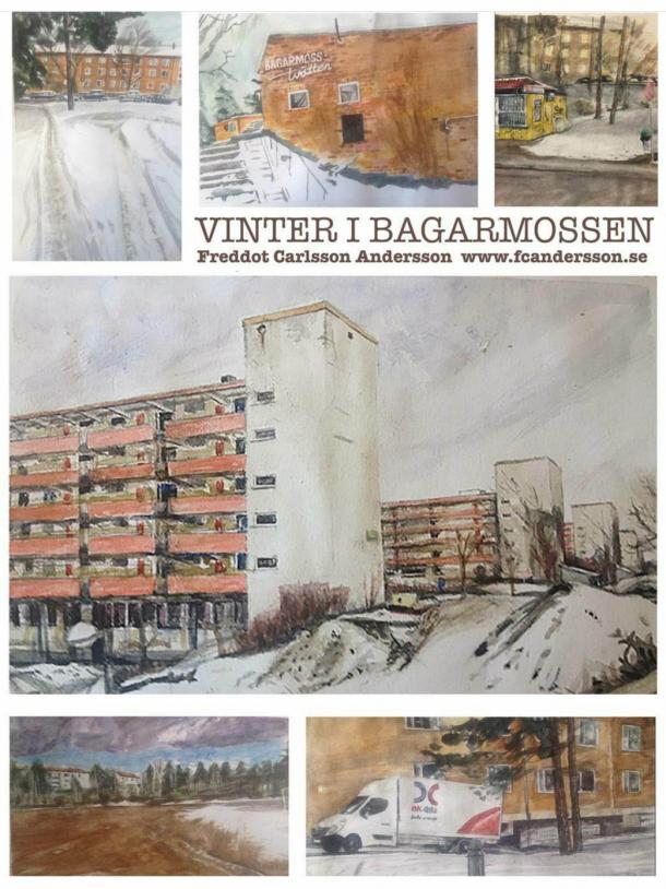 "Affisch till utställningen Vinter i Bagarmossen", 2015